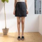 Fringed Summer Tweed Miniskirt