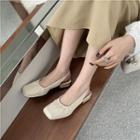 Square Toe Sling Back Sandals