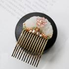 Retro Freshwater Pearl Floral Hair Comb