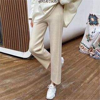Napped Seam-front Knit Pants