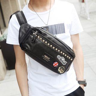 Embellished Faux Leather Waist Bag