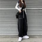 Contrast Stitch Wide Leg Sweatpants