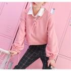 Cross Strap Long-sleeve T-shirt Pink - L