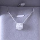 Rhinestone 925 Sterling Silver Necklace Silver - One Size