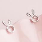 925 Sterling Silver Rabbit Stud Earring 1 Pair - S925 Silver - Silver - One Size