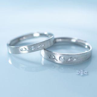 Couple Matching Ring Set 1 Pair - S925 Silver - Silver - One Size