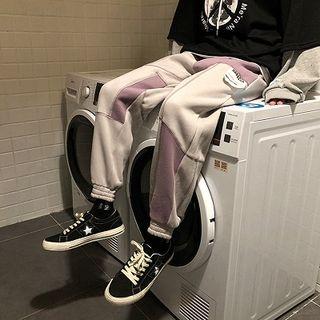 Couple-matching Color-panel Sweatpants