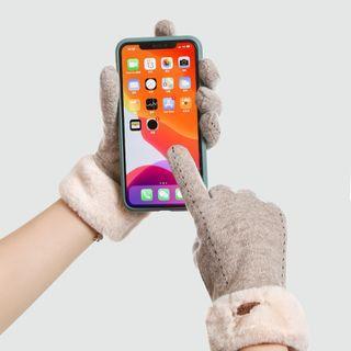 Stitch Fleece Lined Mittens