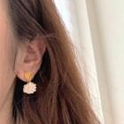 Faux Pearl Drop Earring 1 Pair - Gold & Off-white - One Size
