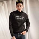 Turtle-neck Lettering Pullover