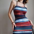 Striped Color-block Mini Dress