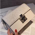 Faux Leather Flap Cover Clutch