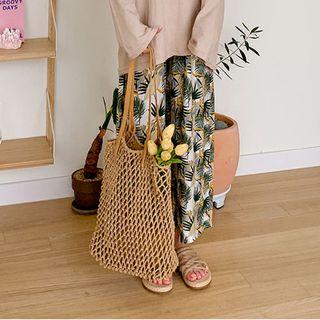 Fishnet Shopper Bag With Pouch