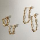 Chained Alloy Earring 1 Pair - Gold - One Size