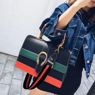 Buckled Colour Block Handbag