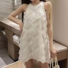 Sleeveless Fringed Mini A-line Dress