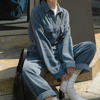 Corduroy Cargo Jumpsuit