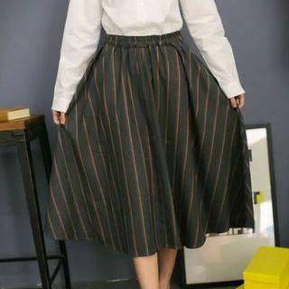 Stripe Midi Skirt