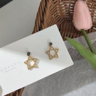 Alloy Star Dangle Earring 1 Pair - Stud Earring - One Size