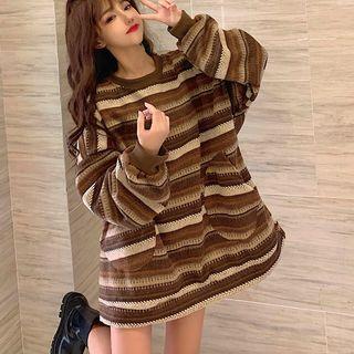 Striped Fleece Sweatshirt