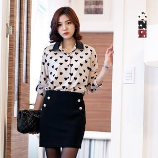 Heart Print Blouse
