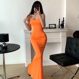 Fish Tail Spaghetti-strap Dress