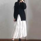 Set: Slit Sweater + A-line Skirt