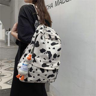Milk Cow Print Canvas Backpack