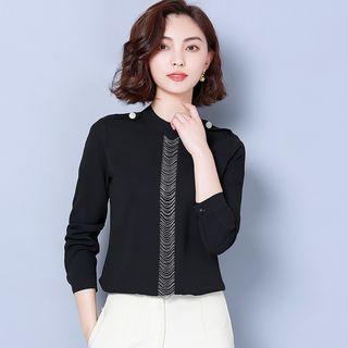 Long-sleeve Chained Blouse