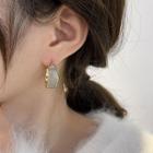 Irregular Glaze Alloy Open Hoop Earring