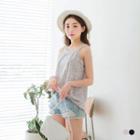 Colour Splattered Halter Neck Top