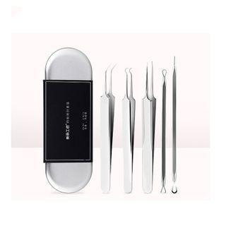 Set: Stainless Steel Blackhead Remover + Tweezers