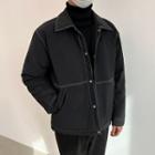 Long Sleeve Contrast Line Padded Jacket