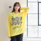 Crew-neck Lettering Pullover