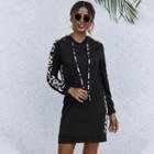 Leopard Print Mini Hoodie Dress