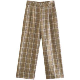 Plaid High Waist Straight Leg Pants