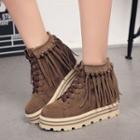 Fringed High-top Sneakers