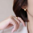 Mini Hoop Earring 1 Pair - Clip On Earring - Gold - One Size
