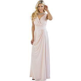 Sleeveless Draped Maxi A-line Dress
