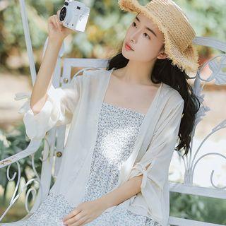 Open Front Jacket Almond - One Size