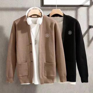 Plain Cardigan / Long-sleeve Shirt