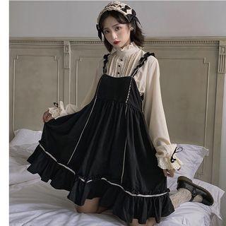 Bell-sleeve Blouse / Spaghetti Strap A-line Dress