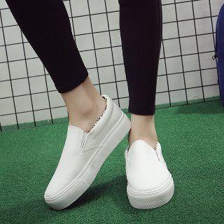 Platform Floral-lining Loafers