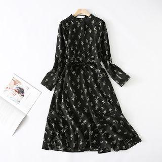 Pattern Printed Shirt Dress