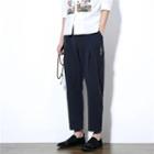 Letter Embroidered Baggy Pants