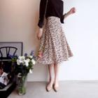 Leopard Print Midi Skirt
