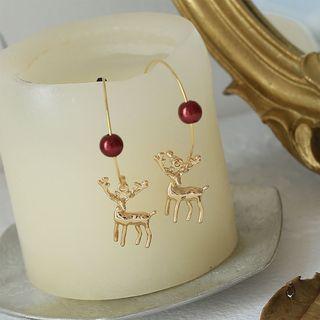 925 Sterling Silver Deer Earring 1 Pair - Hook Earring - As Shown In Figure - One Size