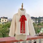 Fluffy Scarf / Ribbon / Set