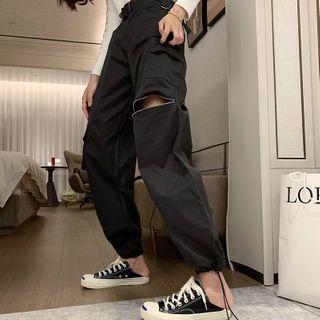 Crop Knit Top / Cargo Pants