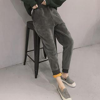 Fleece Lined Drawstring Jogger Pants